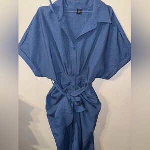 SHEIN Blue Textured Fabric